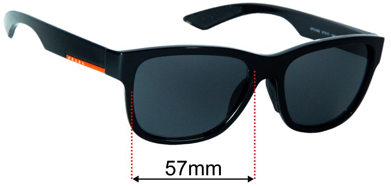 PRADA プラダサングラスSPS03Q-F Prada SPS03Q 57mm Replacement Lenses by Sunglass Fix™